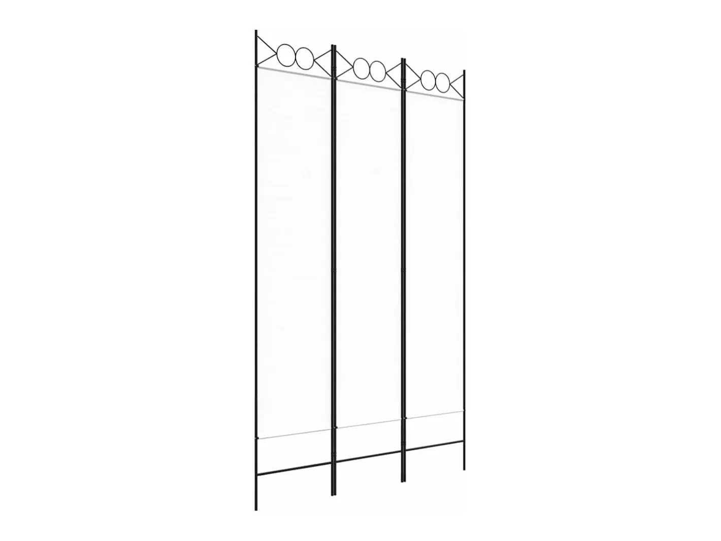 Biombo divisor de 3 paneles de tela 120x200 cm ES567724 Blanco