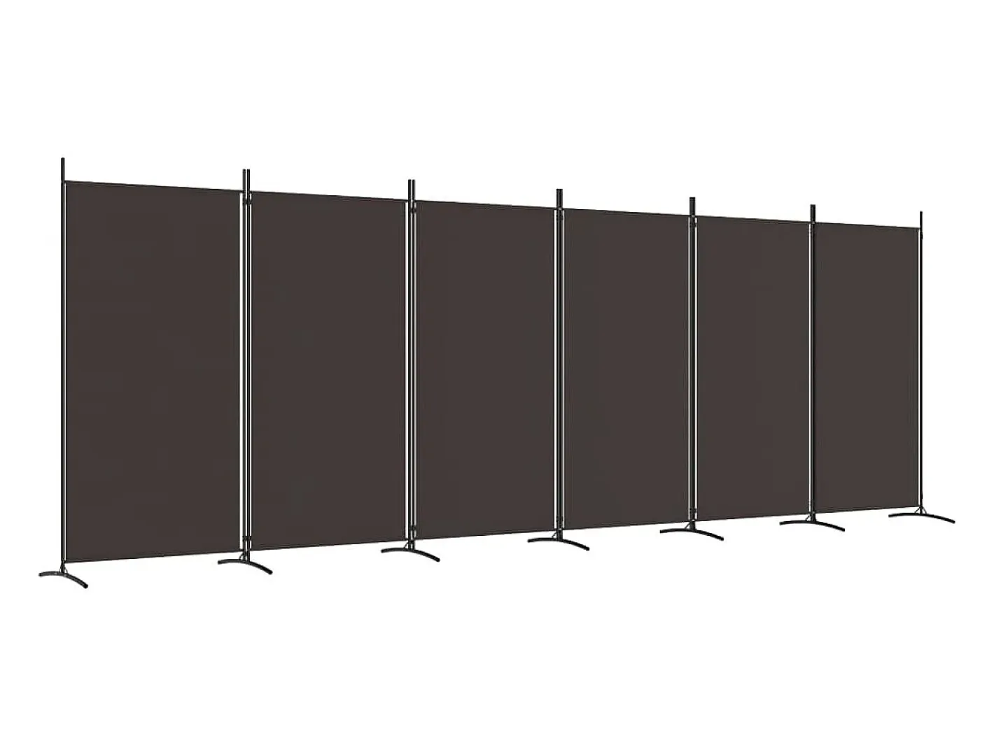 Biombo divisor de 6 paneles de tela marrón 520x180 cm ES735700 Marru00f3n Sale
