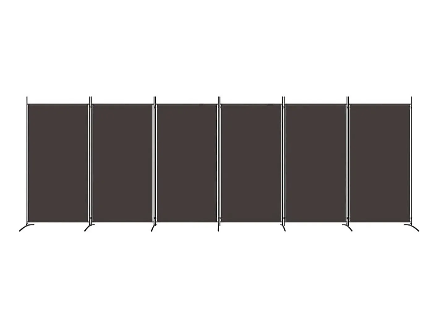 Biombo divisor de 6 paneles de tela marrón 520x180 cm ES735700 Marru00f3n Sale