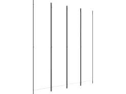Outlet Biombo divisor de 4 paneles de tela 200x220 cm ES952059 Blanco