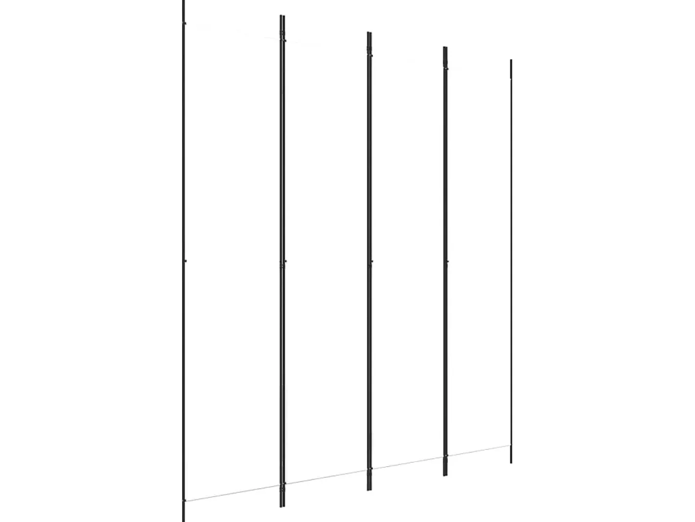 Outlet Biombo divisor de 4 paneles de tela 200x220 cm ES952059 Blanco