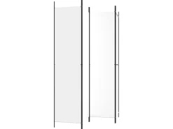 Outlet Biombo divisor de 4 paneles de tela 200x220 cm ES952059 Blanco
