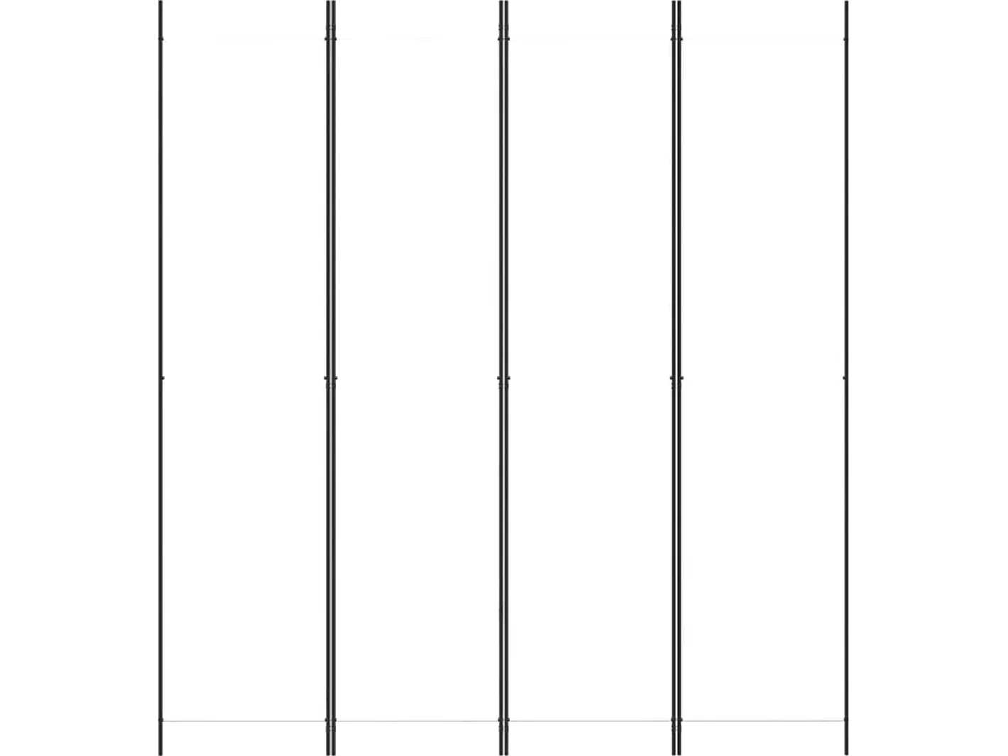 Outlet Biombo divisor de 4 paneles de tela 200x220 cm ES952059 Blanco