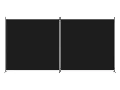 Sale Biombo divisor de 2 paneles de tela 348x180 cm ES109376 Negro