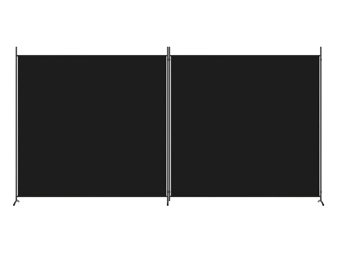 Sale Biombo divisor de 2 paneles de tela 348x180 cm ES109376 Negro