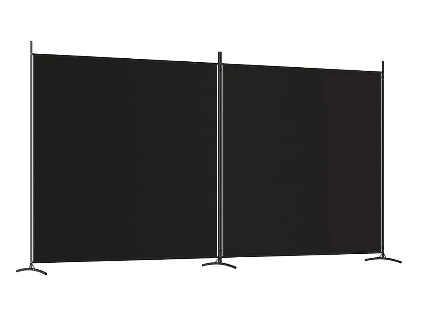 Sale Biombo divisor de 2 paneles de tela 348x180 cm ES109376 Negro