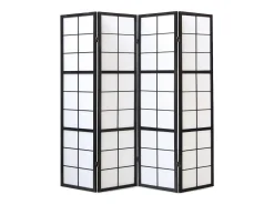Clearance Biombo divisor de ambiente 176x175x2.2 cm Shoji Negro