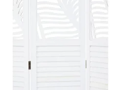 New Biombo divisor de ambiente 170x120x2.2 cm , paraviento de madera plegable de 3 paneles Blanco
