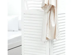 New Biombo divisor de ambiente 170x120x2.2 cm , paraviento de madera plegable de 3 paneles Blanco