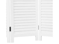 New Biombo divisor de ambiente 170x120x2.2 cm , paraviento de madera plegable de 3 paneles Blanco