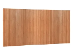Biombo divisor de bambú color natural 165x400 cm ES425183 Marru00f3n New
