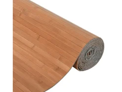 Biombo divisor de bambú color natural 165x400 cm ES425183 Marru00f3n New