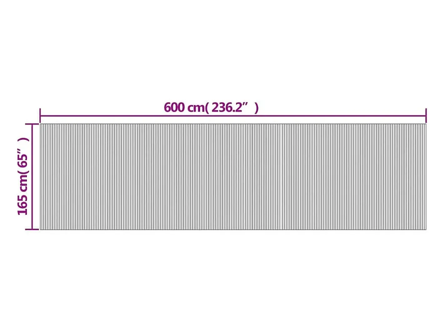 Best vidaxl Biombo divisor de bambú marrón oscuro ancho 600 cm alto 165 cm Marru00f3n