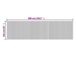 Best vidaxl Biombo divisor de bambú marrón oscuro ancho 600 cm alto 165 cm Marru00f3n