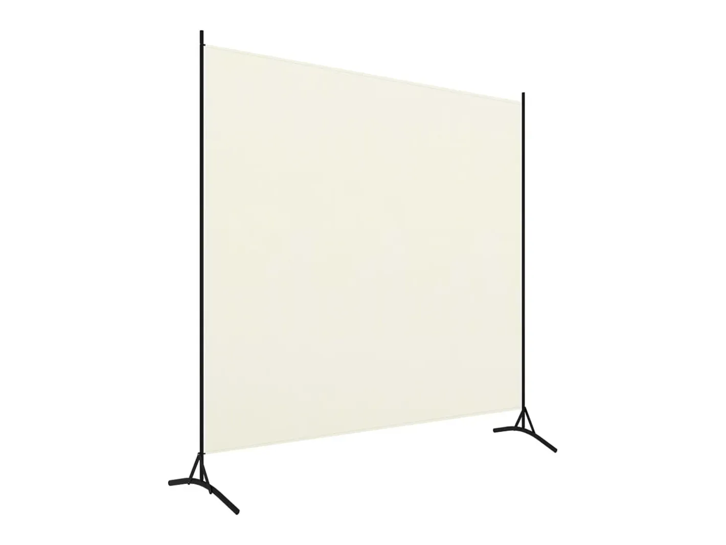 Online Biombo divisor de tela blanco 175x180 cm ES487951 Crema
