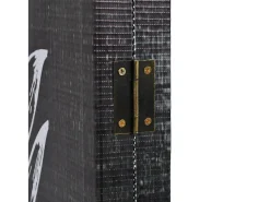 Biombo divisor plegable 228x170 cm plumas blanco y ES483308 Negro Hot