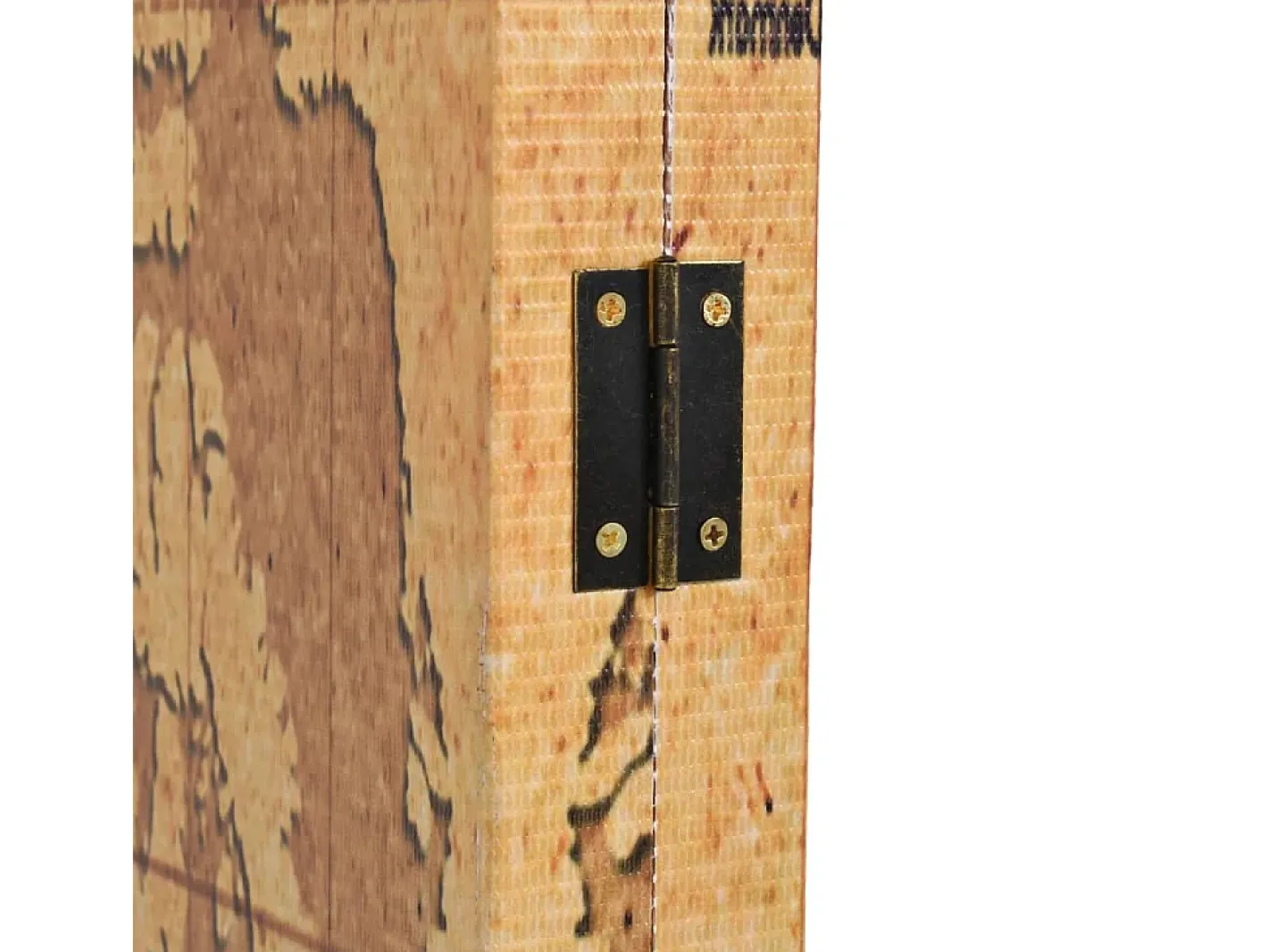Biombo divisor plegable 228x170 cm mapamundi ES402446 Amarillo