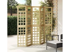 Biombo-Biombo exterior plegable 5 piezas marrón 200 x 180 cm Marru00f3n