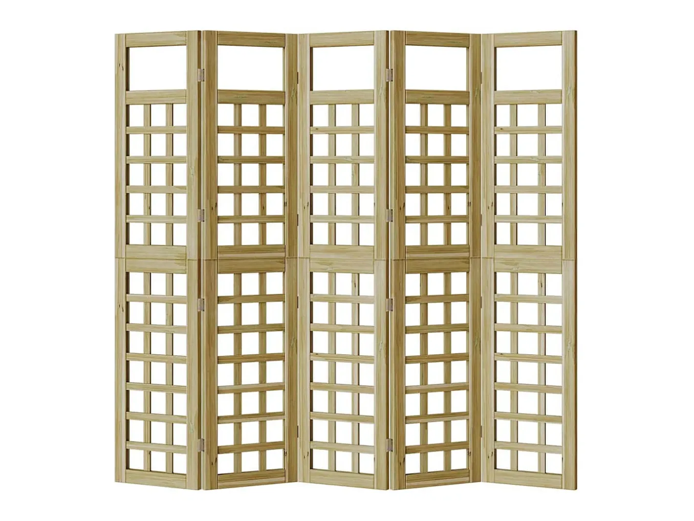 Biombo-Biombo exterior plegable 5 piezas marrón 200 x 180 cm Marru00f3n