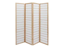 Online Miliboo Biombo japonés de madera natural y papel de arroz GIBON Color natural claro