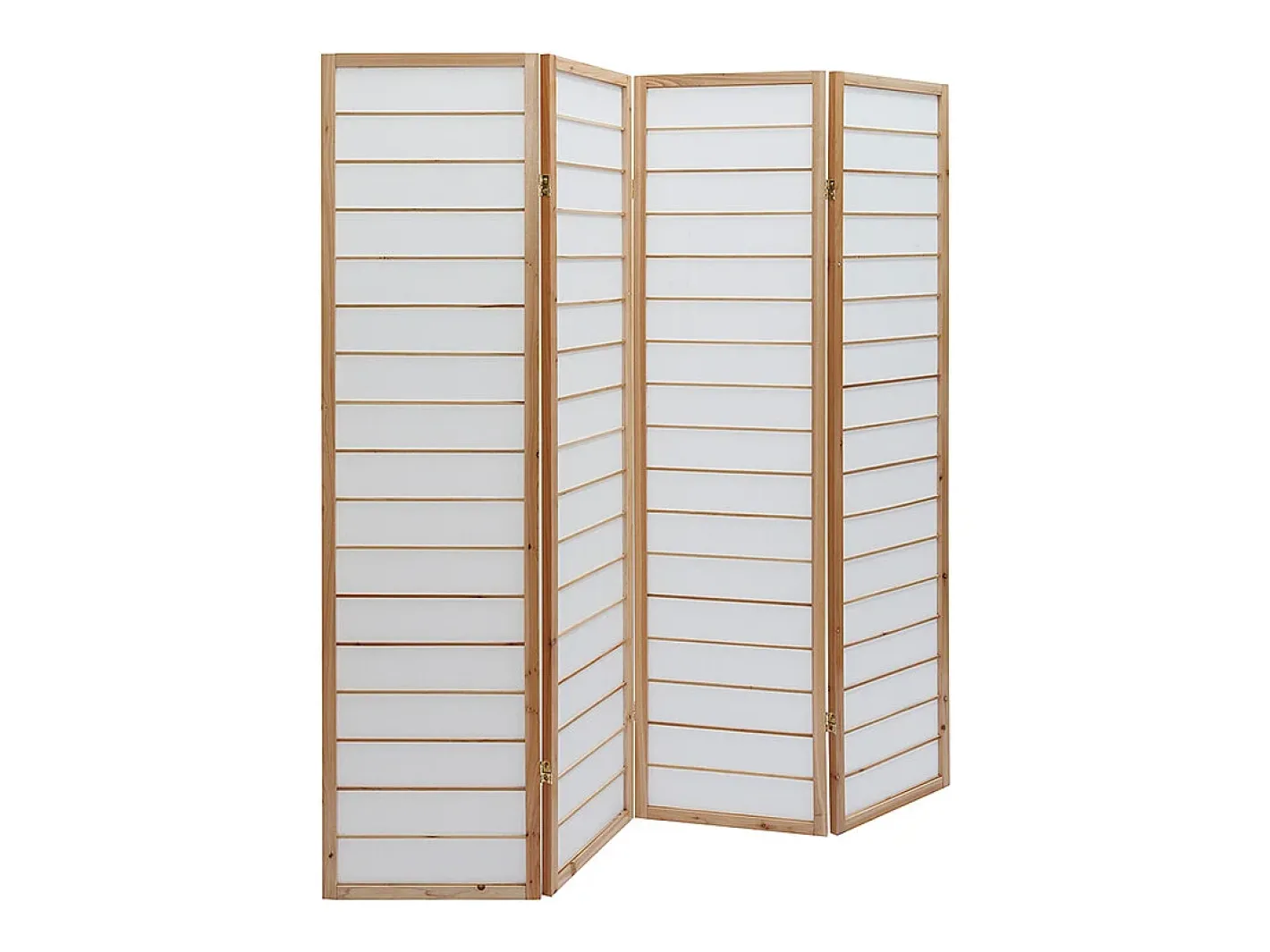 Online Miliboo Biombo japonés de madera natural y papel de arroz GIBON Color natural claro
