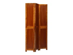 Biombo-Biombo Marrón 105 x 180 cm Madera Maciza de Acacia Marru00f3n