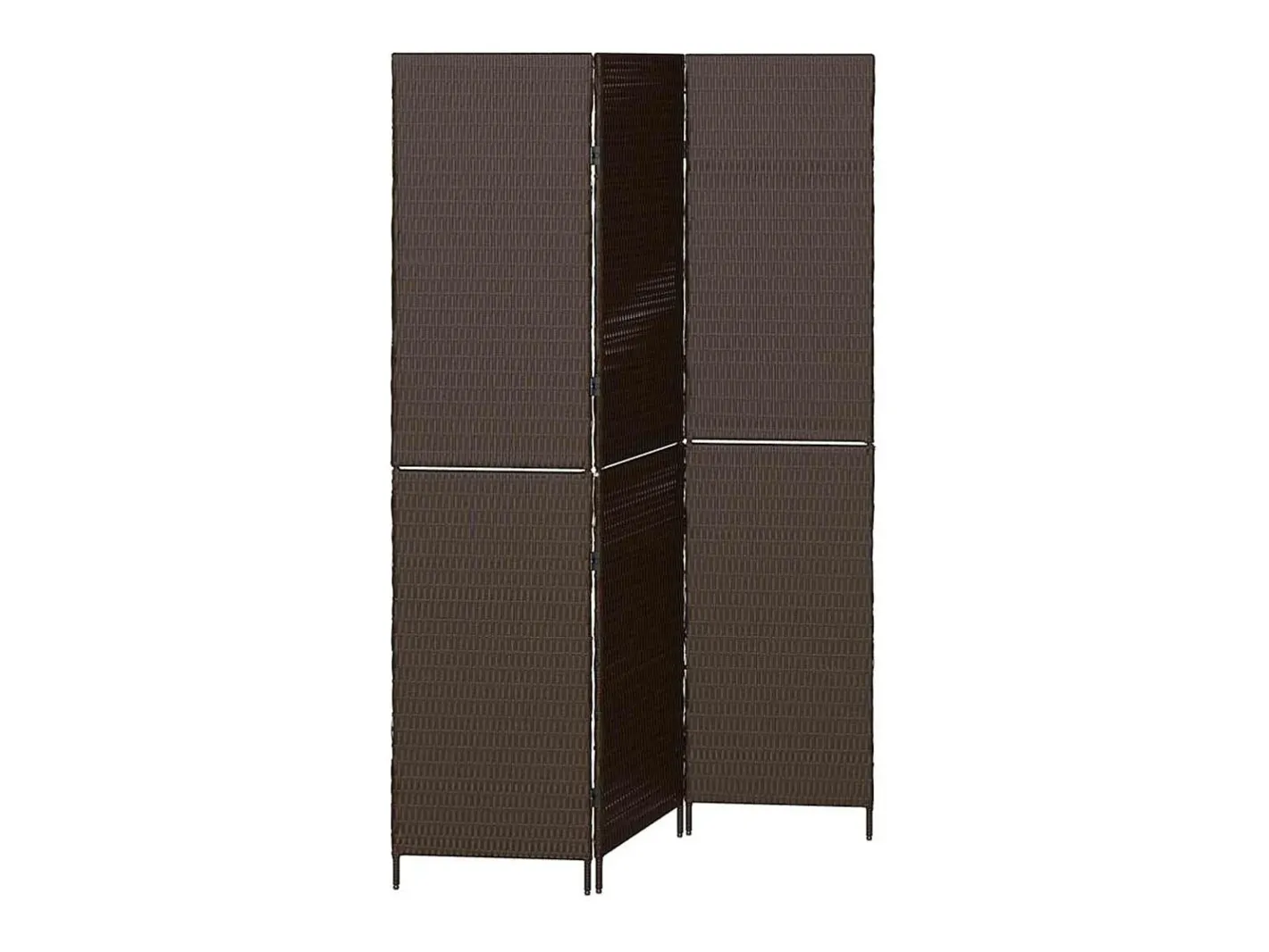 Biombo-Biombo marrón 146 x 180 cm. poliratán Marru00f3n