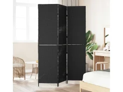 Biombo 146 x 180 cm. polirratán Negro Clearance