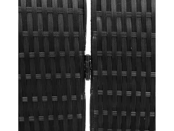 Outlet Biombo 195 x 180 cm poliratán Negro