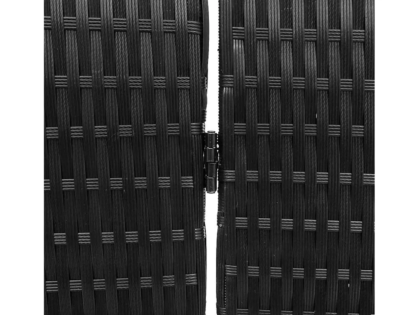 Outlet Biombo 195 x 180 cm poliratán Negro