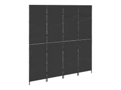 Outlet Biombo 195 x 180 cm poliratán Negro