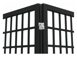 Biombo plegable con 4 paneles estilo japonés 160x170 cm ES617089 Negro Clearance