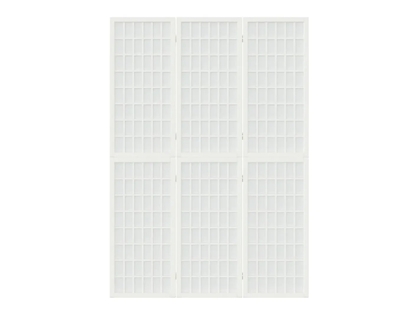Biombo plegable con 3 paneles estilo japonés 120x170 cm ES815962 Blanco Outlet