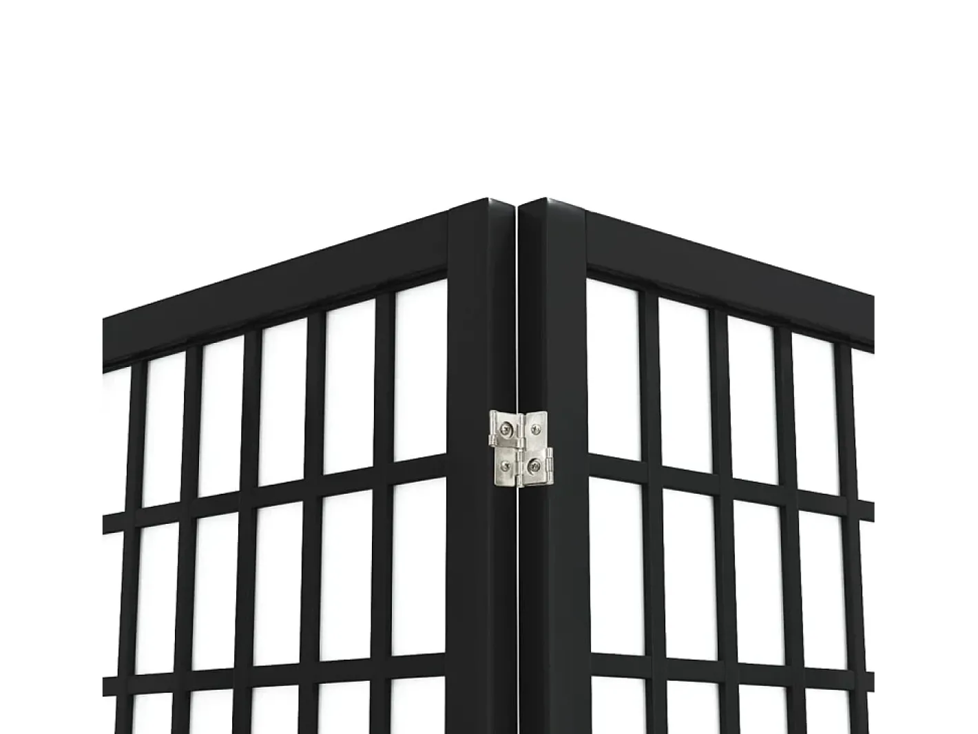 Biombo plegable con 6 paneles estilo japonés 240x170 cm ES947505 Negro Best