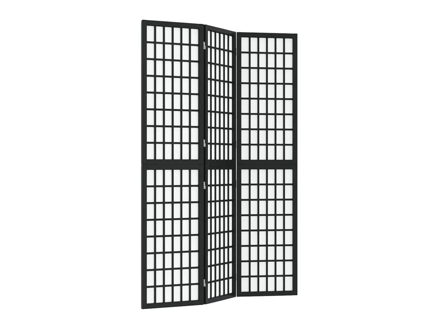 Biombo plegable con 3 paneles estilo japonés 120x170 cm ES275253 Negro Clearance