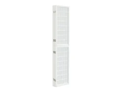 Biombo-Biombo plegable con 5 paneles estilo japonés 200x170 cm ES272783 Blanco