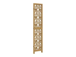 Sale Biombo separador de 3 paneles madera maciza paulownia marrón ES898348 Marru00f3n
