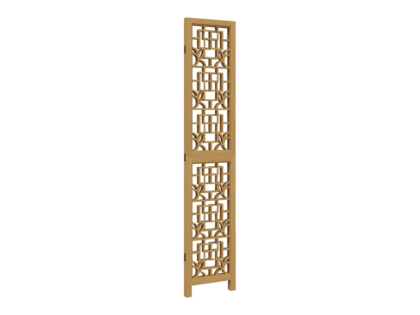 Sale Biombo separador de 3 paneles madera maciza paulownia marrón ES898348 Marru00f3n