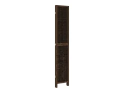 Biombo separador de 4 paneles madera paulownia marrón oscuro ES450380 Marru00f3n Clearance