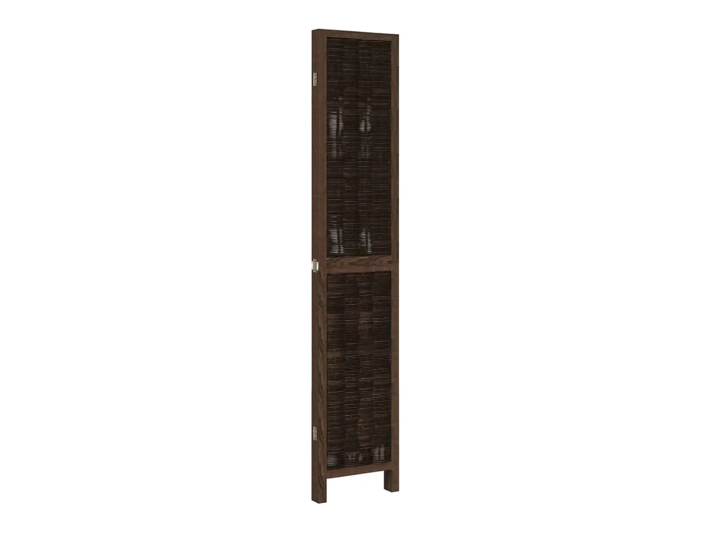 Biombo separador de 4 paneles madera paulownia marrón oscuro ES186042 Marru00f3n Online