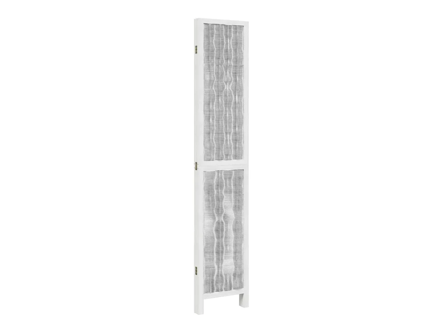 Best Biombo separador de 4 paneles madera maciza Paulownia ES883206 Blanco