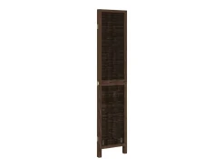 Biombo-Biombo separador de 3 paneles madera paulownia marrón oscuro ES619355 Marru00f3n