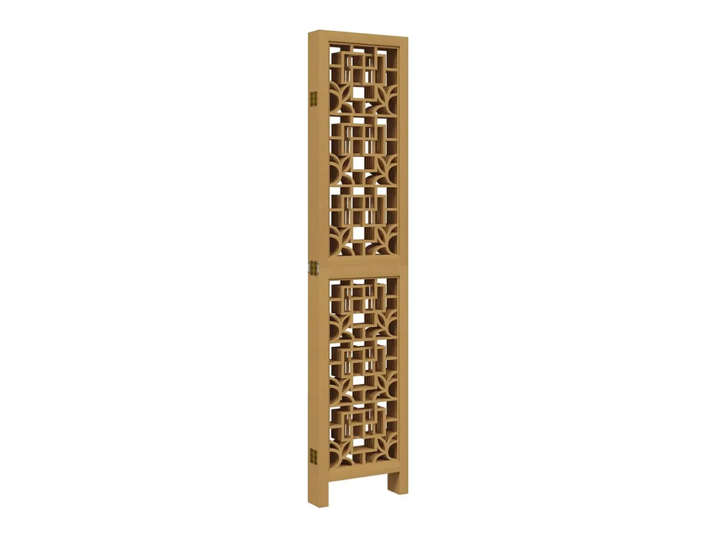 Biombo-Biombo separador de 6 paneles madera maciza paulownia marrón ES314596 Marru00f3n