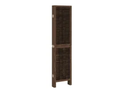 Biombo-Biombo separador de 6 paneles madera paulownia marrón oscuro ES652260 Marru00f3n