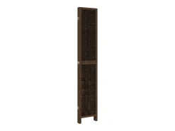 Biombo-Biombo separador de 5 paneles madera paulownia marrón oscuro ES107911 Marru00f3n