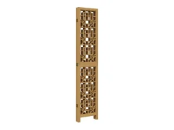 Biombo-Biombo separador de 6 paneles madera maciza paulownia marrón ES692106 Marru00f3n