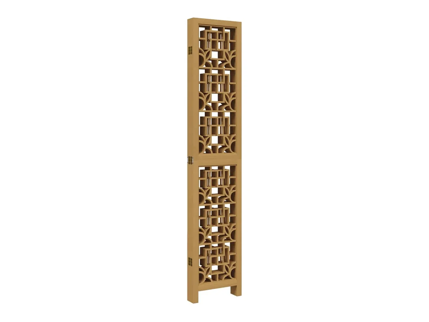 Biombo-Biombo separador de 6 paneles madera maciza paulownia marrón ES692106 Marru00f3n