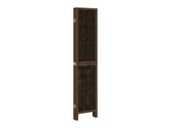 Biombo separador de 6 paneles madera paulownia marrón oscuro ES970823 Marru00f3n Outlet