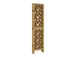Biombo-Biombo separador de 6 paneles madera maciza paulownia marrón ES571856 Marru00f3n
