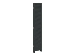 Outlet Biombo separador de 6 paneles madera maciza Paulownia ES556692 Negro
